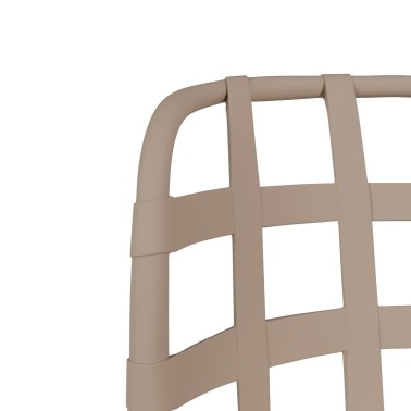 Silla apilable beige en polipropileno Gina