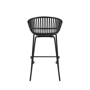 Taburete en polipropileno negro AXEL