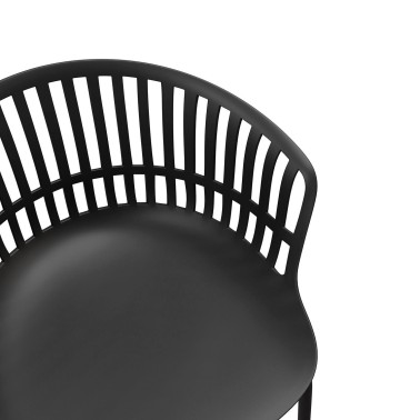 Taburete en polipropileno negro AXEL