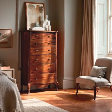 Chiffonier clasico madera 6 cajones Cannes