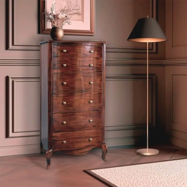 Chiffonier clasico madera 6 cajones Cannes
