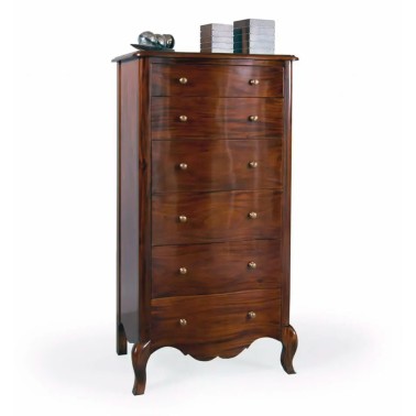 Chiffonier clasico madera 6 cajones Cannes