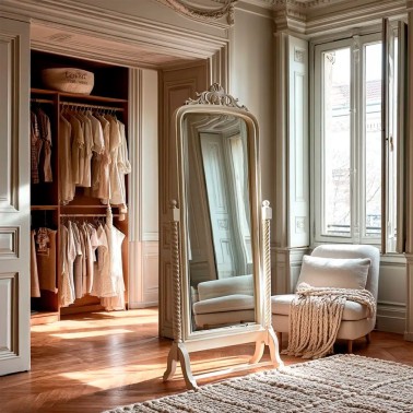 Espejo vestidor clasico blanco Montchal