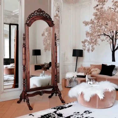 Espejo vestidor clasico madera tallada