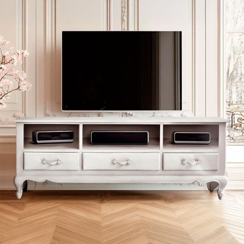 Mueble de TV clasico blanco ALEXANDRINE