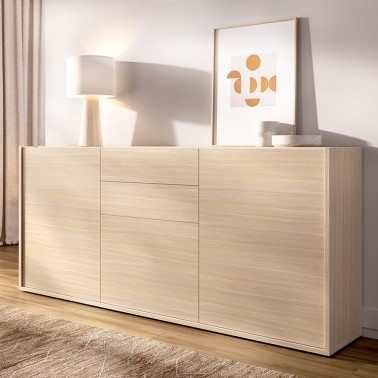 Aparador moderno con 3 puertas y 2 cajones 178x45x74,5 UDO