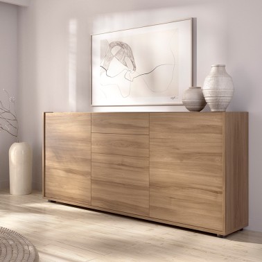 Aparador moderno con 2 puertas y 4 cajones 178x45x81,9 UDO
