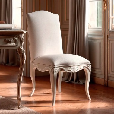 Silla clasica tapizado blanco Killy