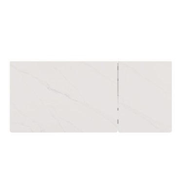 Mesa de comedor extensible porcelanico Constance blanco/negro