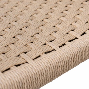 Silla de madera con brazos roble natural y cuerda EDNA