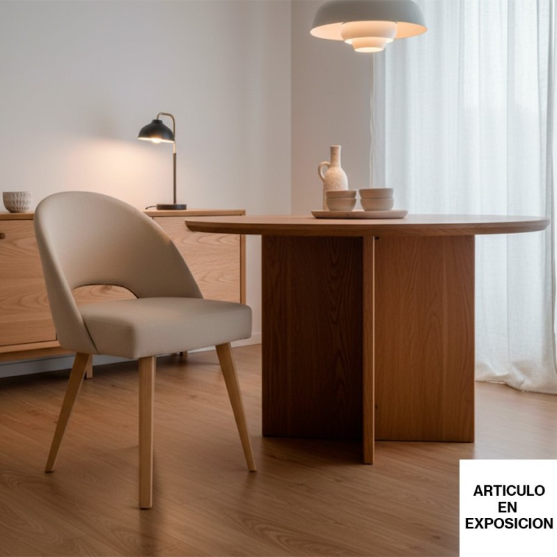 Silla de comedor tapizada de estilo nordico Lara