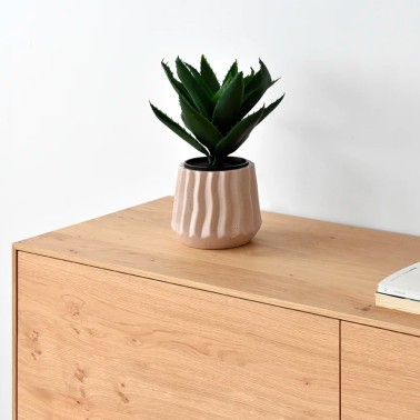 Mueble TV madera 2 puertas y 4 cajones Nordic