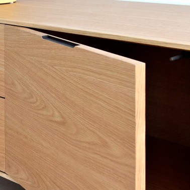 Mueble TV madera 2 puertas y 4 cajones Nordic