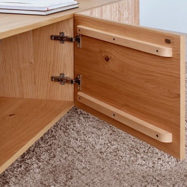 Mueble tv nordico de madera 4 puertas Ovre - Demarques