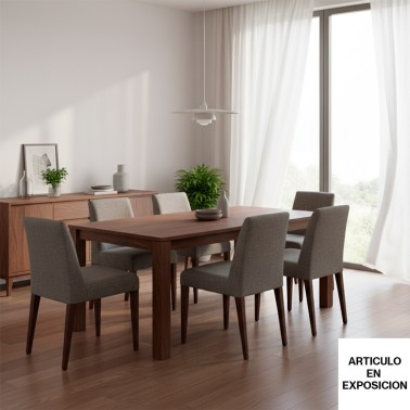 silla tapizada con patas de madera de haya Mini