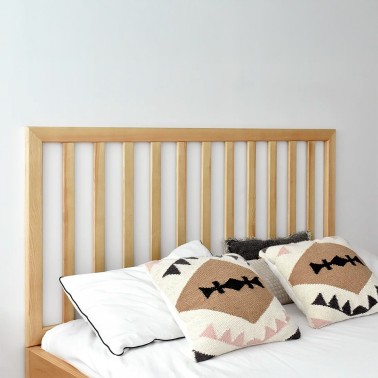 cabecero de barrotes de madera para cama 135 cm
