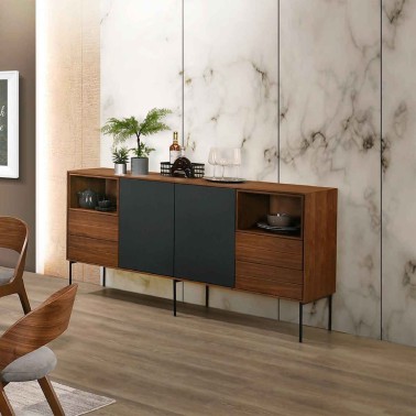 Aparador de madera de estilo nordico 180 cm RIGA