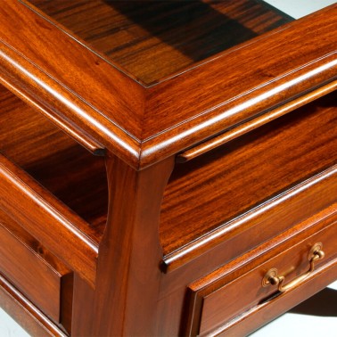 Mesa de centro clasica acristalada 130x80