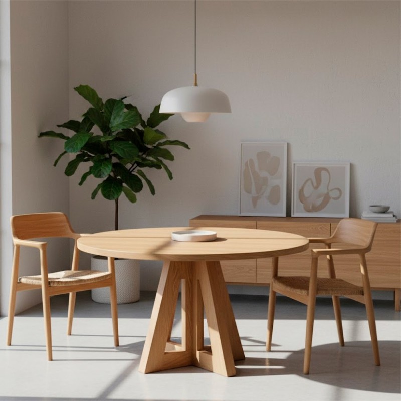 Silla de comedor de madera con reposabrazos Hiroshima