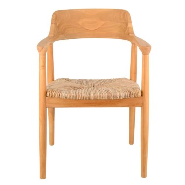 Silla de comedor de madera con reposabrazos Hiroshima