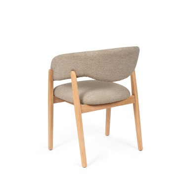 Silla de madera con brazos tapziados YVANNA