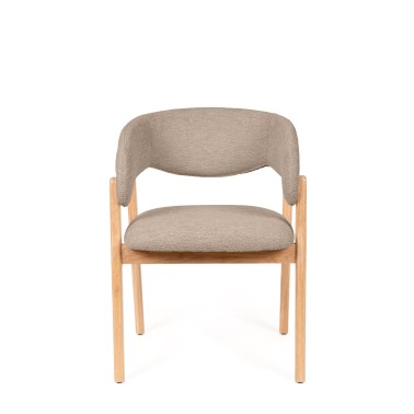 Silla de madera con brazos tapziados YVANNA