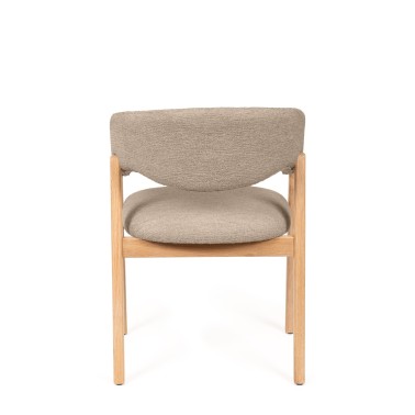 Silla de madera con brazos tapziados YVANNA