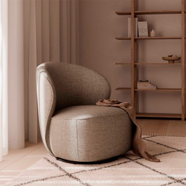 Sillon giratorio tapizado