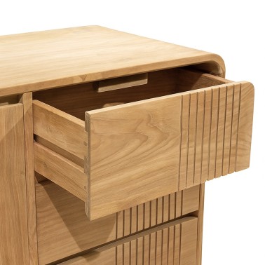 Aparador de madera con 3 puertas y 3 cajones Eyre Aparador de madera con 3 puertas y 3 cajones Eyre