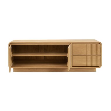 Mueble de Tv en madera con 2 puertas y 2 cajones Eyre Mueble de Tv en madera con 2 puertas y 2 cajones Eyre