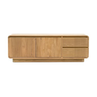 Mueble de Tv en madera con 2 puertas y 2 cajones Eyre Mueble de Tv en madera con 2 puertas y 2 cajones Eyre