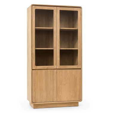 Vitrina de madera de teka con 4 puertas Eyre Vitrina de madera de teka con 4 puertas Eyre