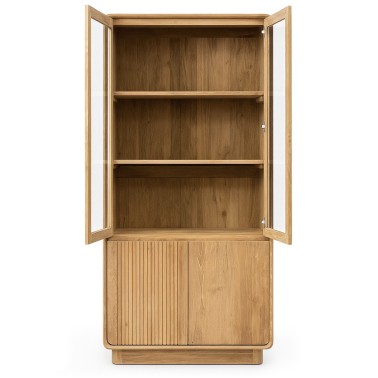 Vitrina de madera de teka con 4 puertas Eyre Vitrina de madera de teka con 4 puertas Eyre