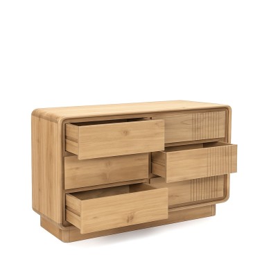 Comoda de madera de teka con 6 cajones Eyre Comoda de madera de teka con 6 cajones Eyre