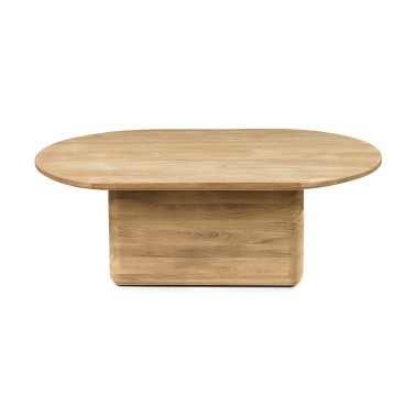 Mesa de centro ovalada de madera de teka Eyre Mesa de centro ovalada de madera de teka Eyre