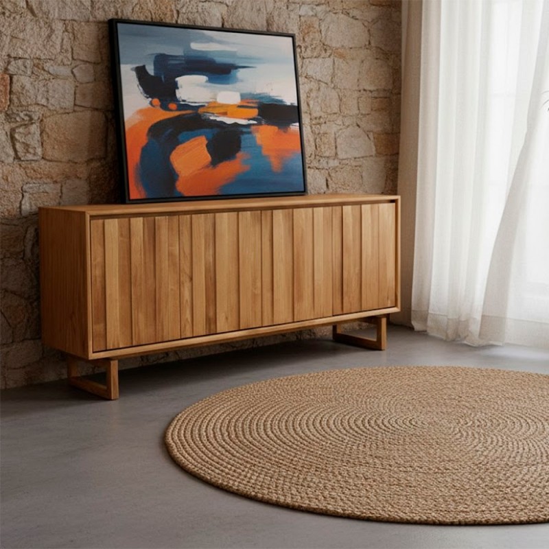 Aparador de madera de teca con 4 puertas Pedralbes