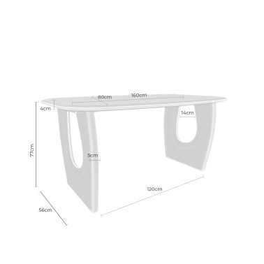 Mesa comedor madera maciza color negra WAZIR