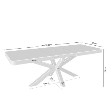 Mesa comedor extensible GLADYS