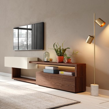 Mueble de Tv moderno 240 cm con luz led Pas