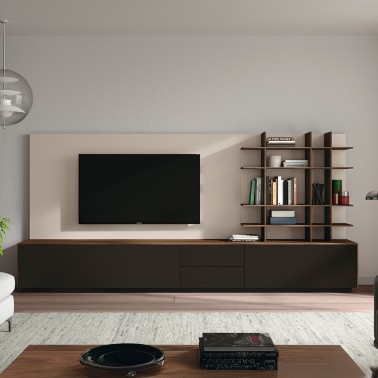 Composicion mueble Tv modular Med 37 con estanteria Mondrian