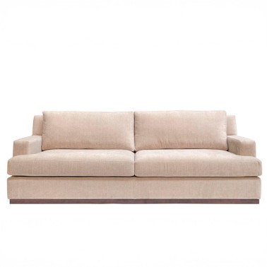 Sofa moderno con zocalo de madera Jonah de Manuel Larraga