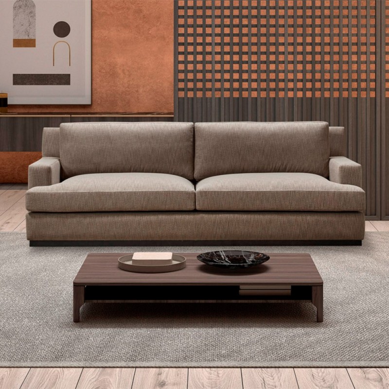 Sofa moderno con zocalo de madera Jonah