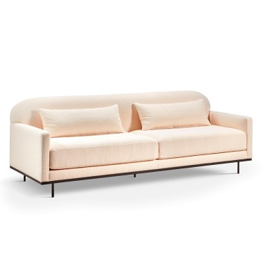 Sofa moderno con patas metalicas altas Robert de Manuel Larraga