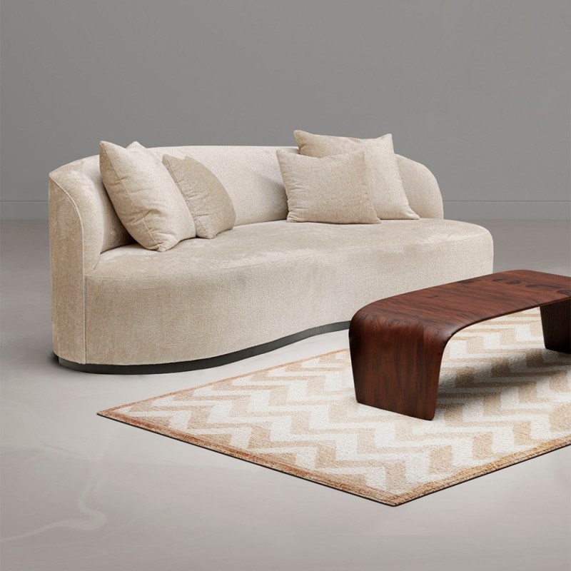 Sofa moderno con patas metalicas altas Robert de Manuel Larraga