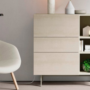 Aparador 4 huecos, 1 puerta y 2 cajones frente ceramico Compact 12