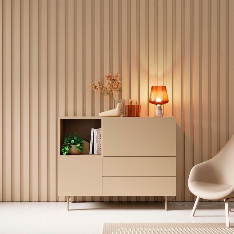 APARADOR ALTO 2 PUERTAS Y 2 CAJONES FRENTES LACADOS COMPACT 15