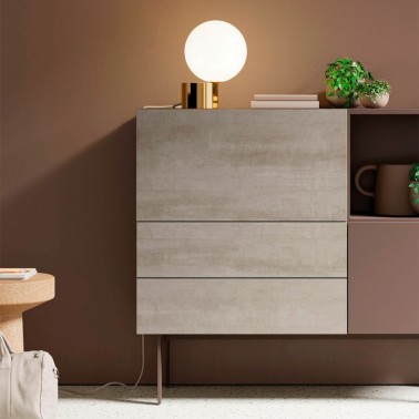 Aparador alto frentes lacado y ceramico Compact 17