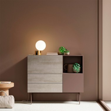 APARADOR ALTO FRENTES LACADO Y CERAMICO COMPACT 17