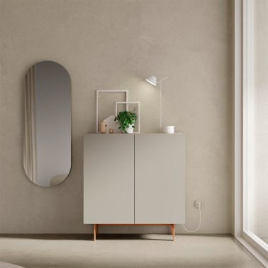 Mueble recibidor 2 puertas lacado mate COMPACT 6