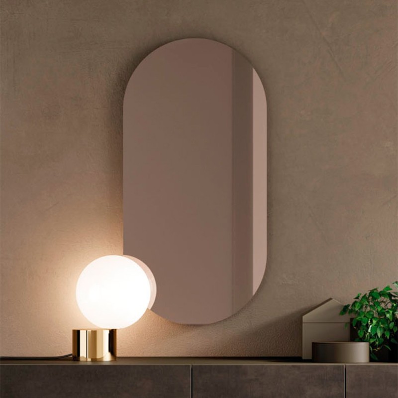 Espejo recibidor ovalado vertical estructura lacada 90 cm